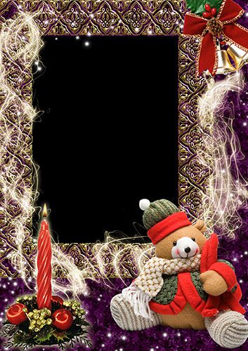 Frame for Photoshop Christmas Romance Format PSD Resolution 2480x3508 
