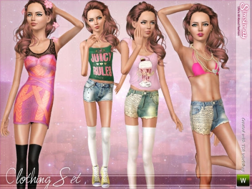одежда - The Sims 3: Одежда для подростков девушек. - Страница 5 Eb7244de33ec3c7572257d532192de56