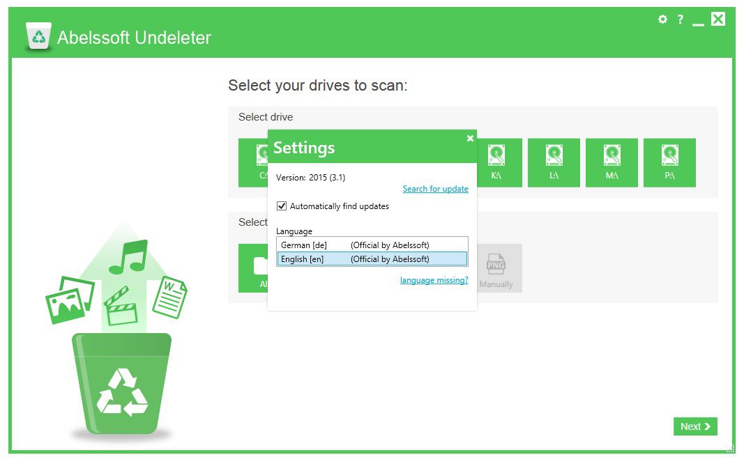 Resultado de imagen de Abelssoft Undeleter v5