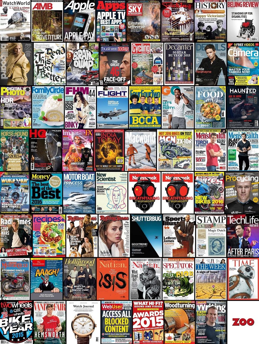 Assorted Magazines Bundle - December 6, 2015 (True PDF)