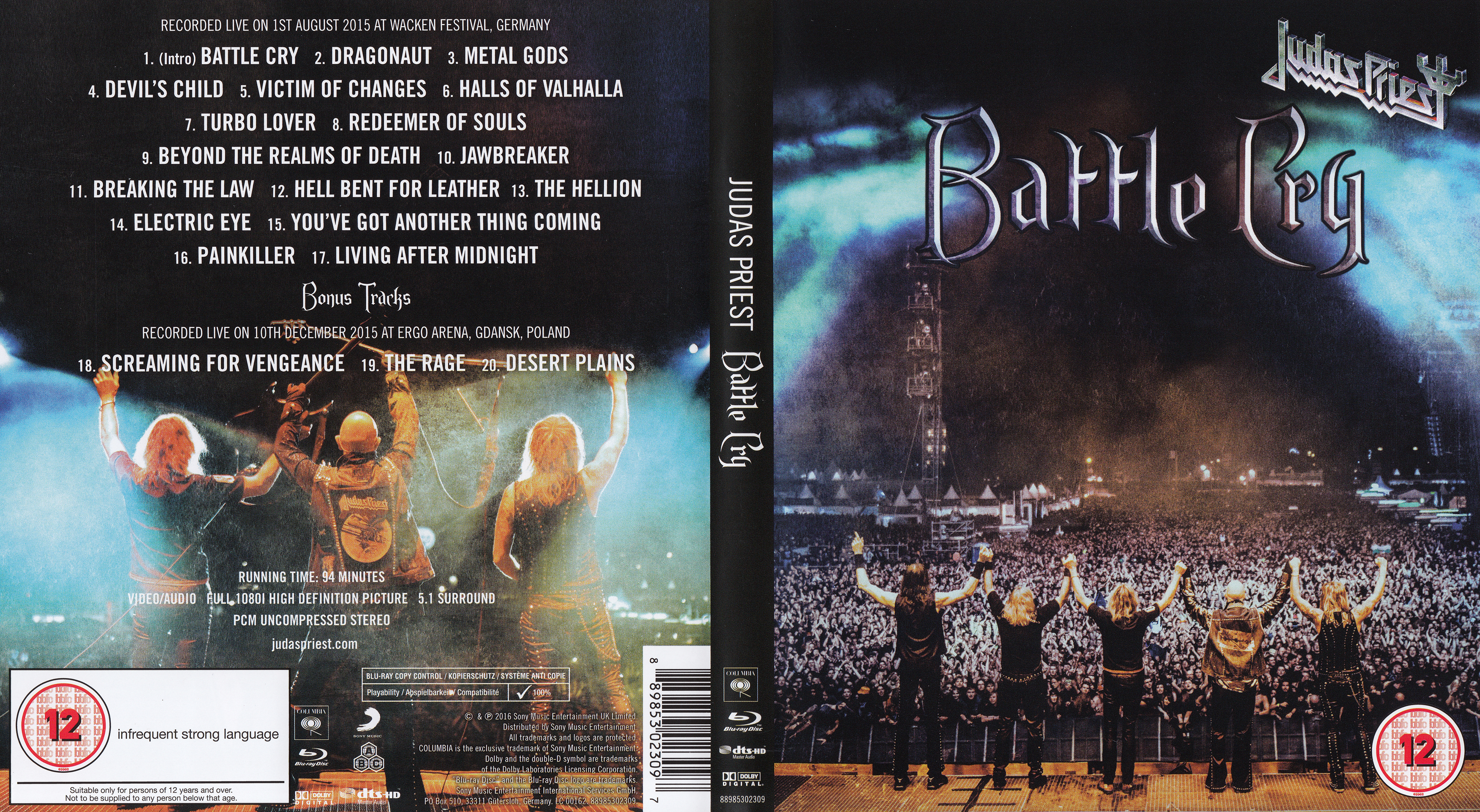 Judas Priest - Battle Cry Blu ray 30 gb exclusivo 