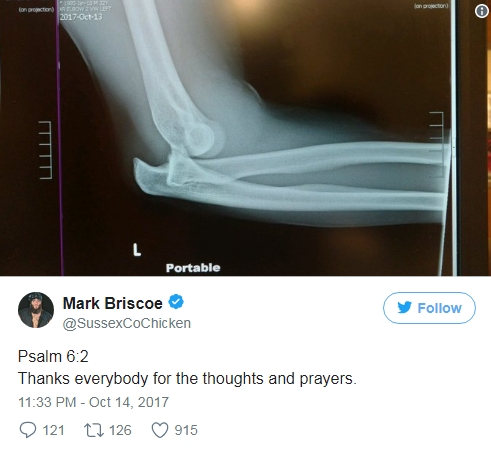 Марк Бриско получил травму