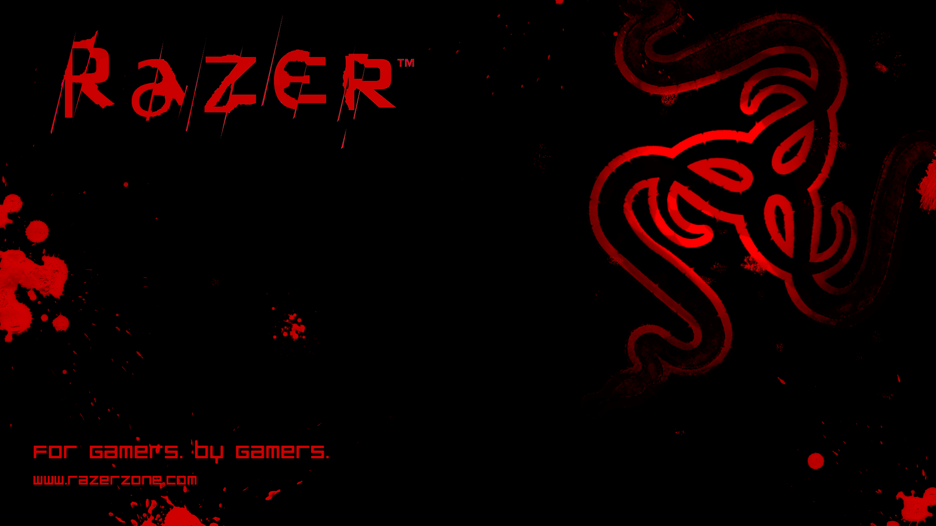 Красные обои Razer