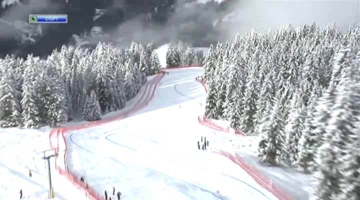 Горнолыжный спорт  Кубок мира  Этап в Италии  Женщины  Скоростной спуск  НТВ+.avi_20140119_110157.59