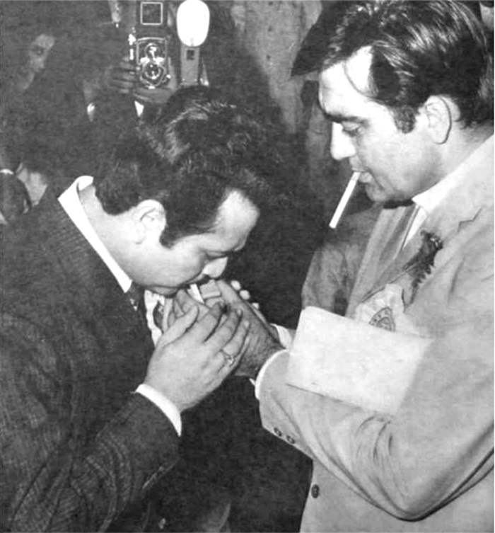 Sunil Dutt and Biswajit during a party in 70s..jpg
