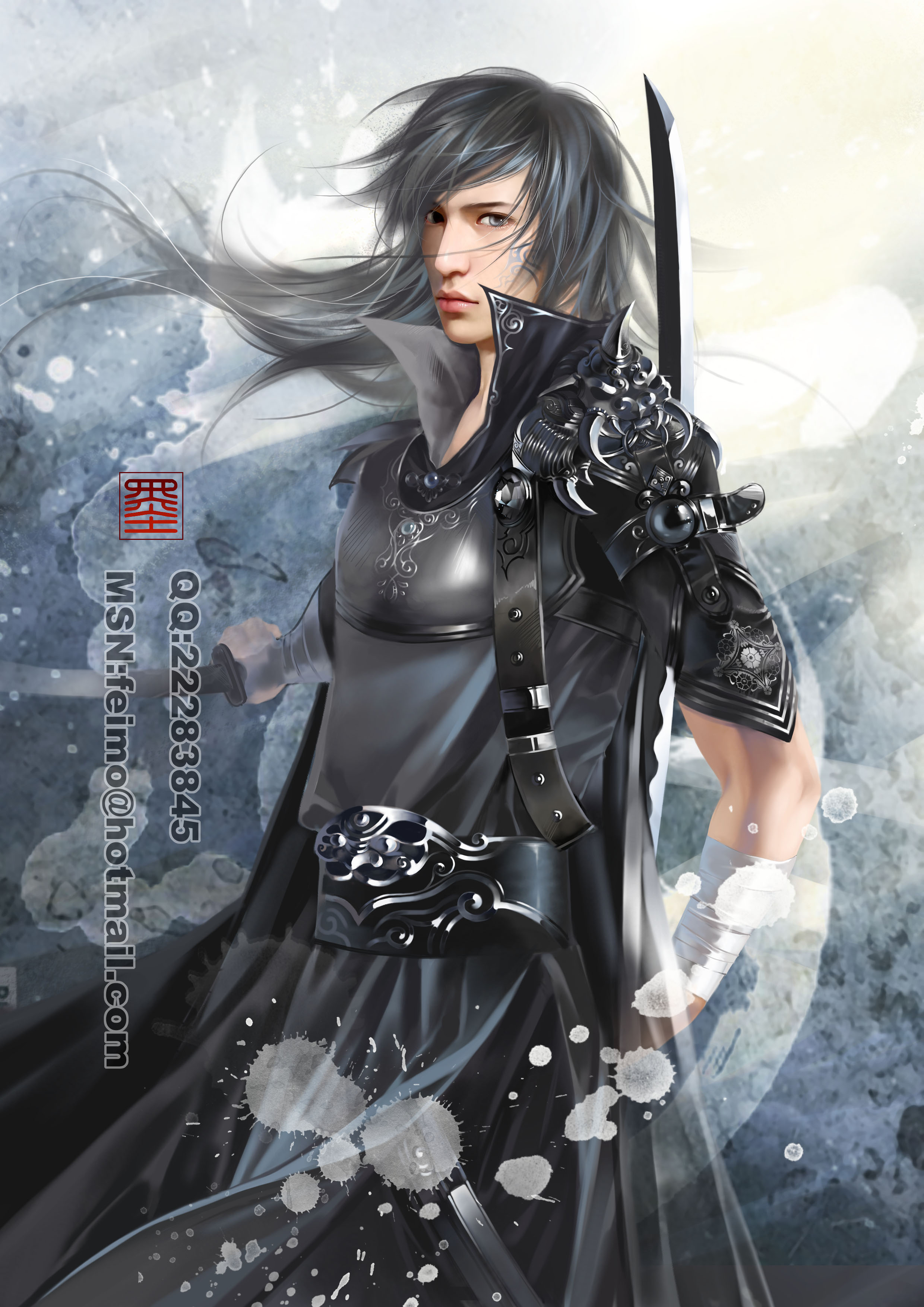 принц в ханьфу арт. феймо. фэнтези желтый. Heise художница. фэнтези с желтым героем.