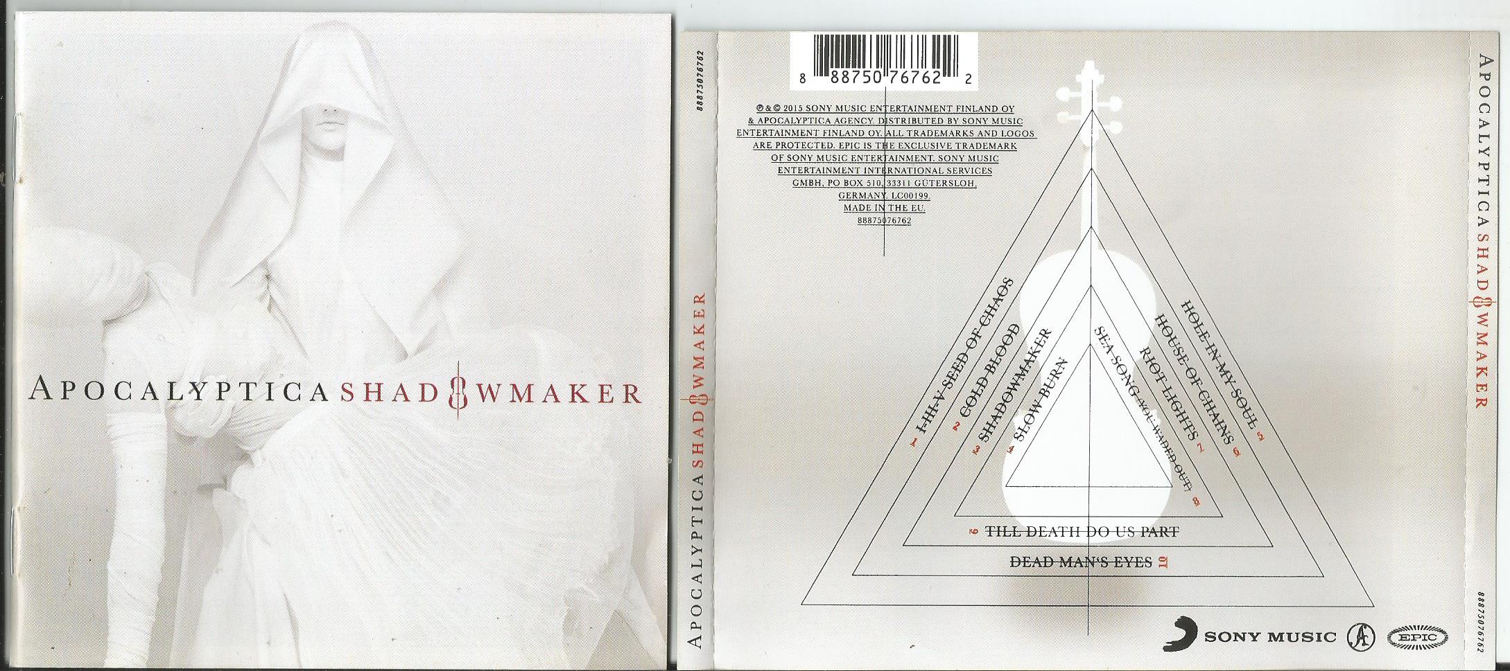 apocalyptica shadowmaker (24page booklet with lyrics)