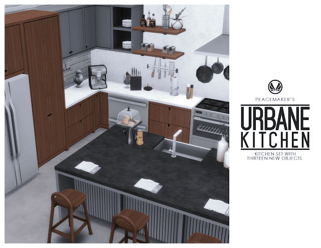 Кухня Urbane Kitchen от simsationaldesigns для Симс 4