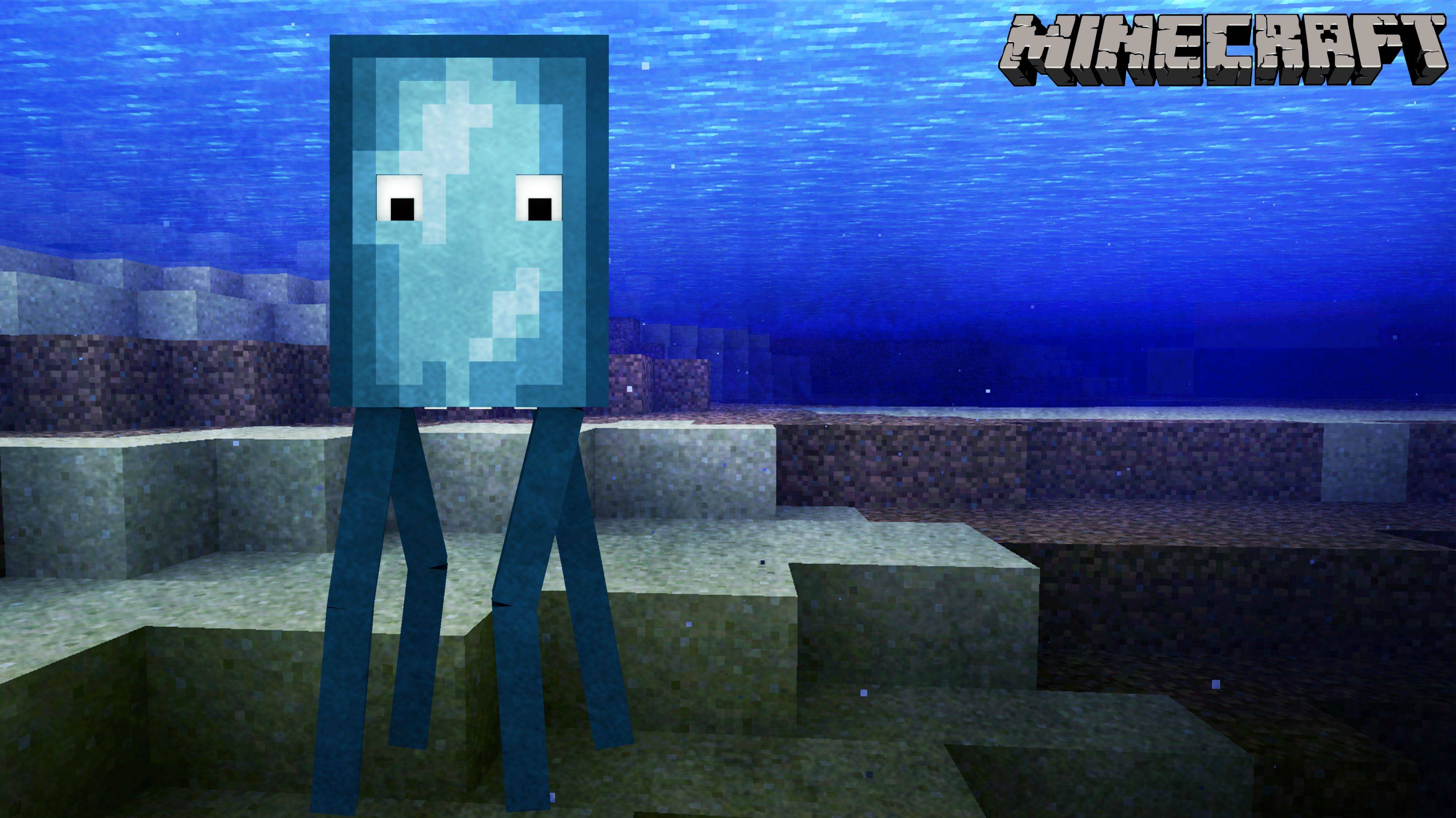 Minecraft игру кальмары. Squid майнкрафт. Спрут майнкрафт. Осьминог из майна. Кальмар из МАЙНКРАФТА.