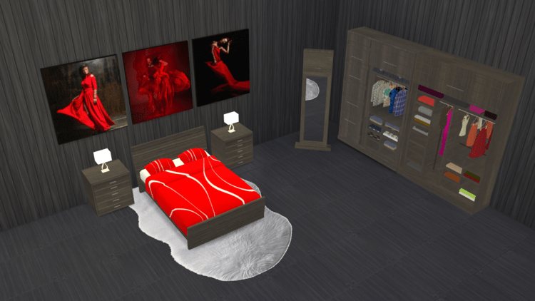 Спальня Micha Bedroom от lizzysims для Симс 4