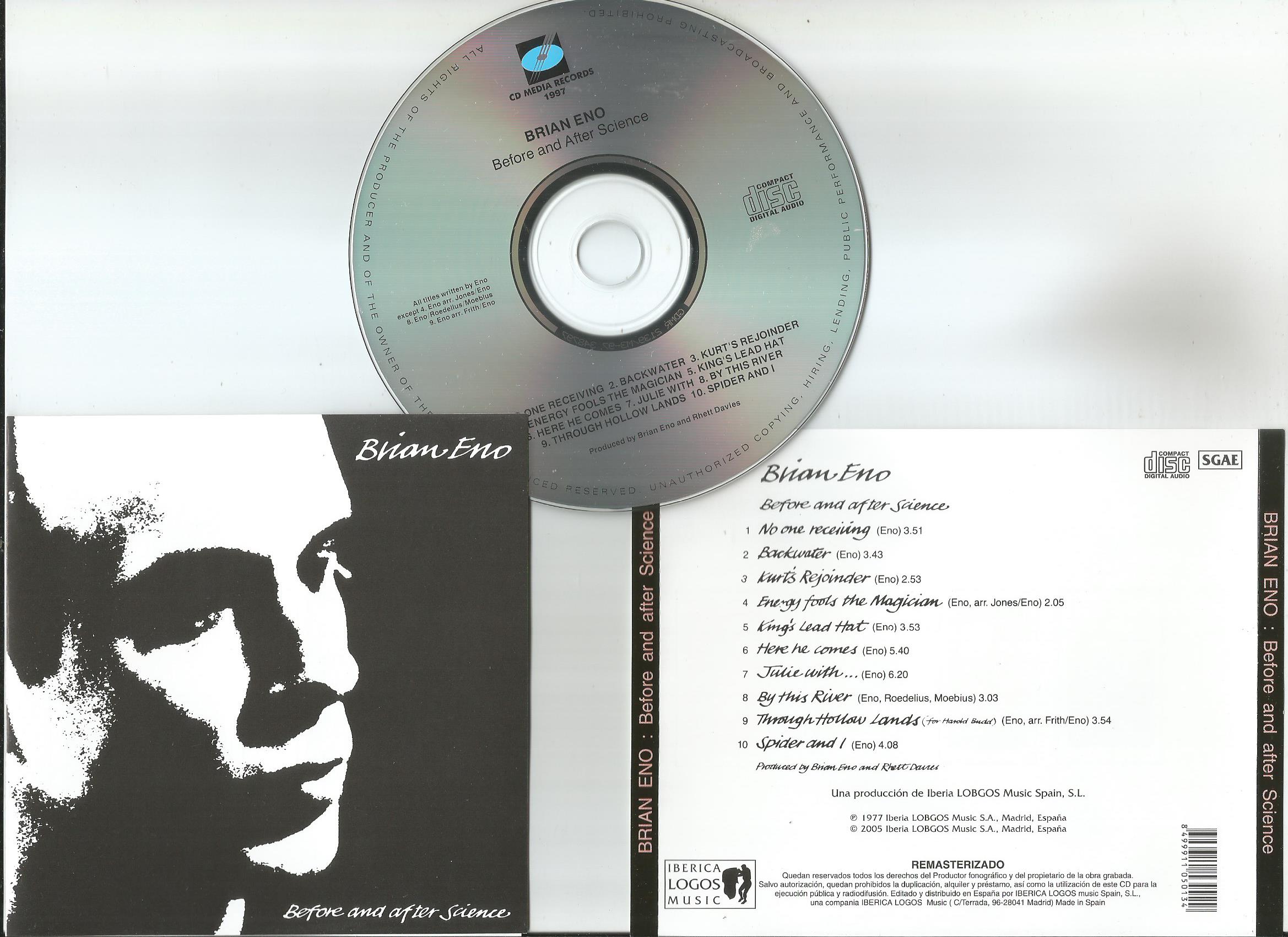 Albúm Before and after science de Brian Eno en CDandLP