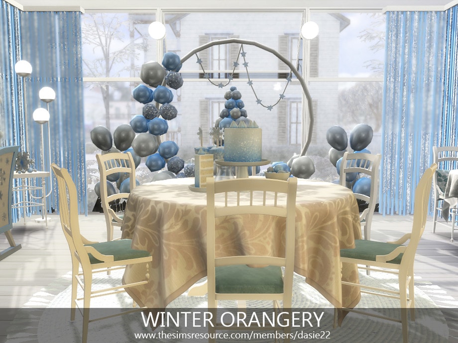 Столовая WINTER ORANGERY от dasie2  для Симс 4