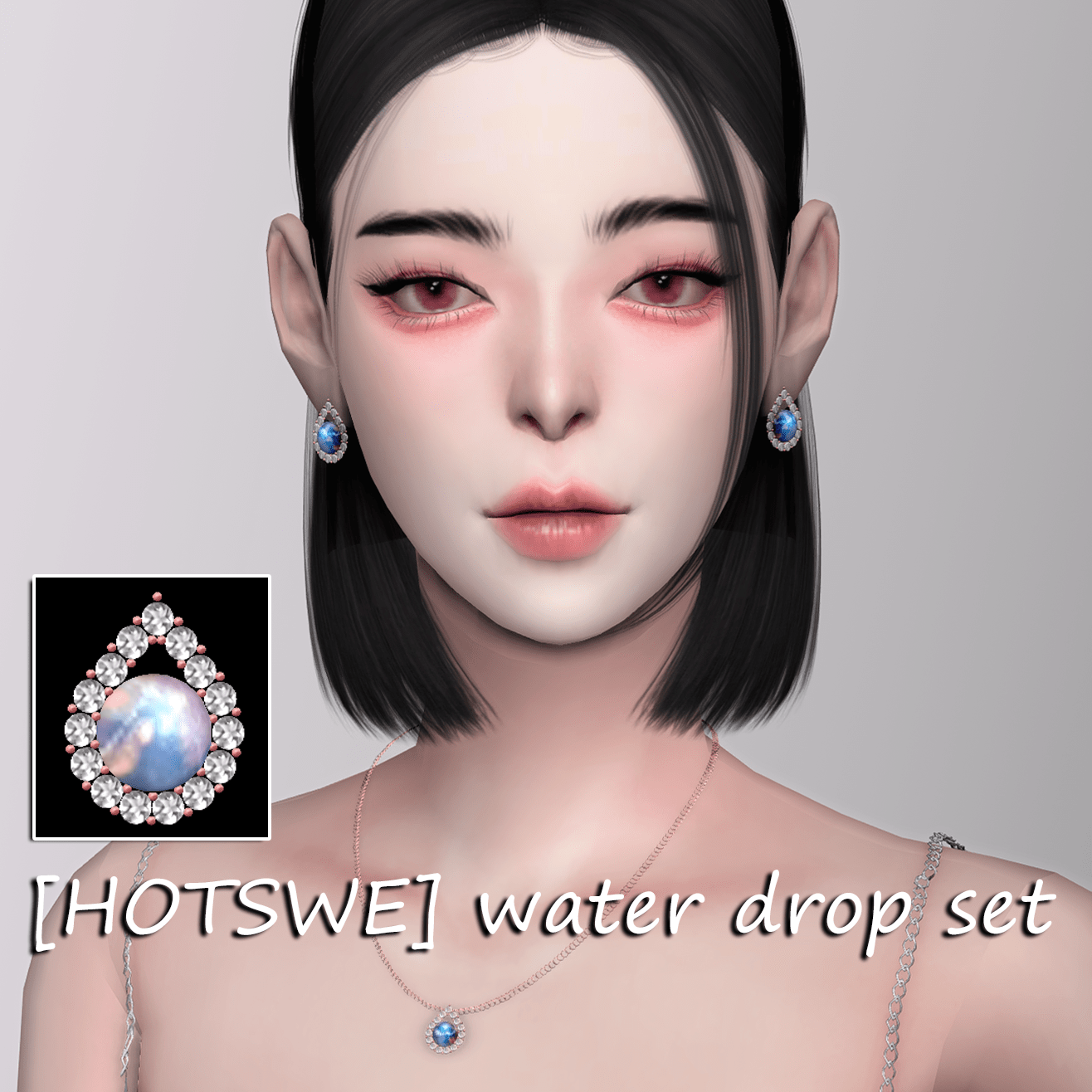 Набор украшений water drop set от HOTSWE для Симс 4