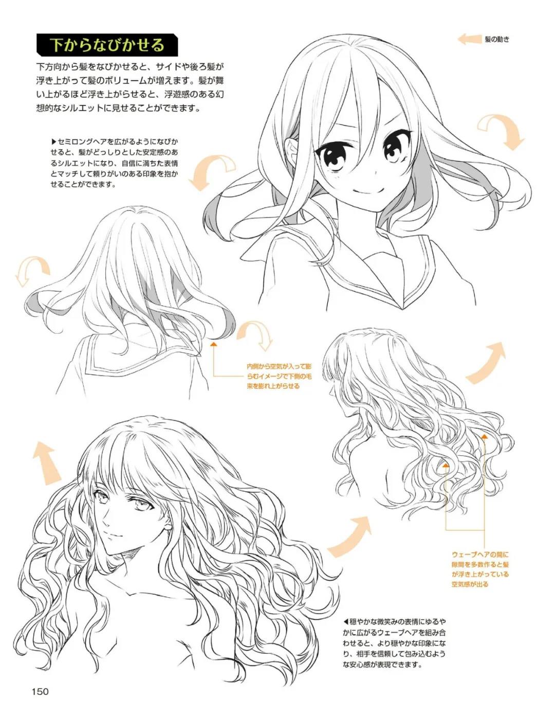 Учебник по рисованию аниме волос