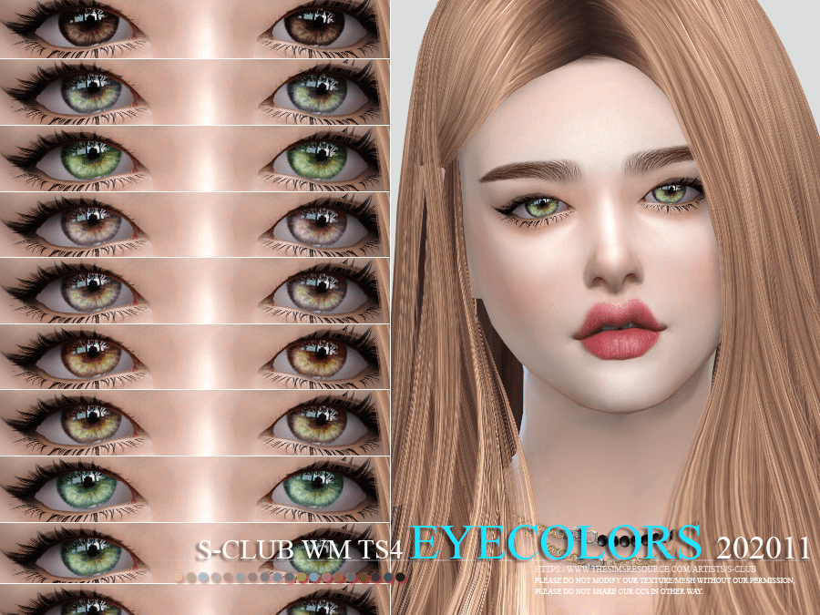 Глаза WM Eyecolors 202011 от S-Club  для Симс 4