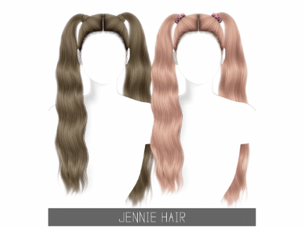 Прическа JENNIE HAIR от simpliciaty для Симс 4