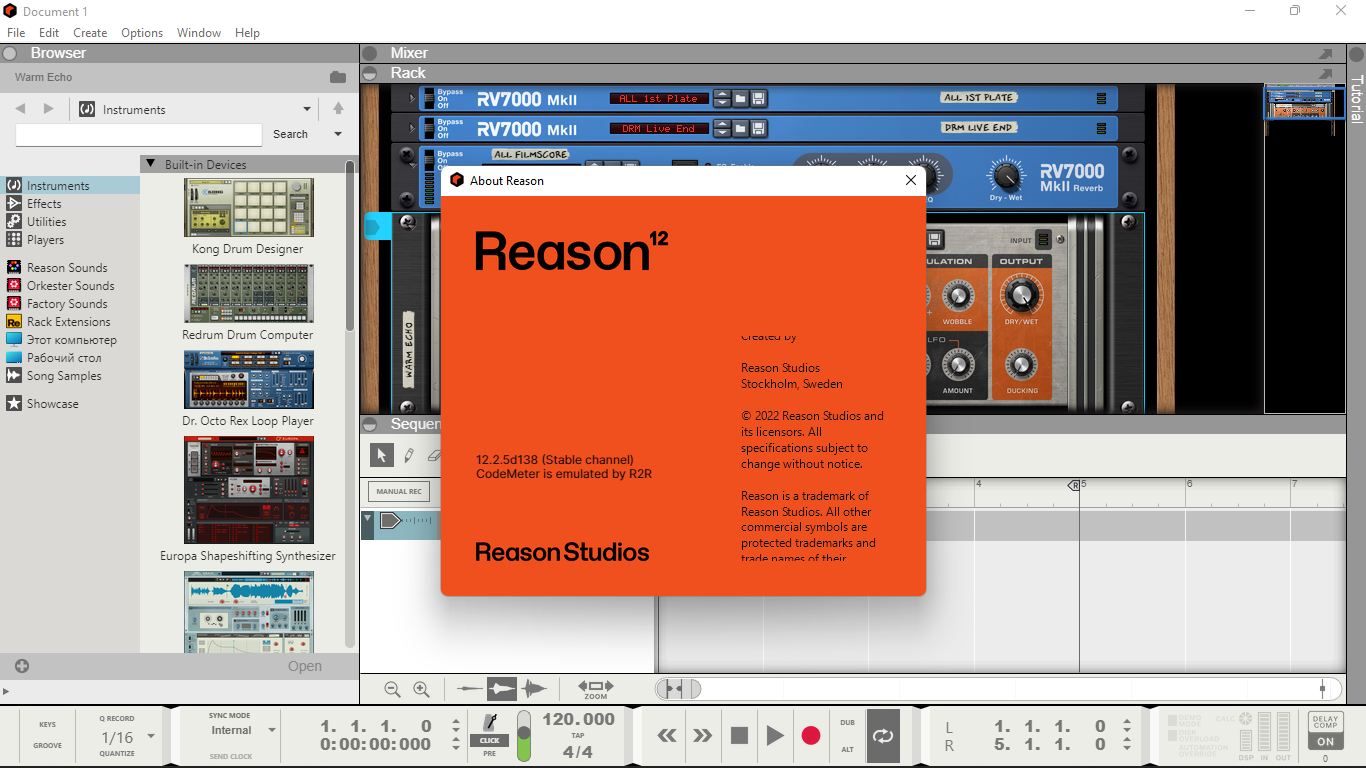 Reason Studios Reason 12.2.5 STANDALONE, VST3, AAX (x64) [En]