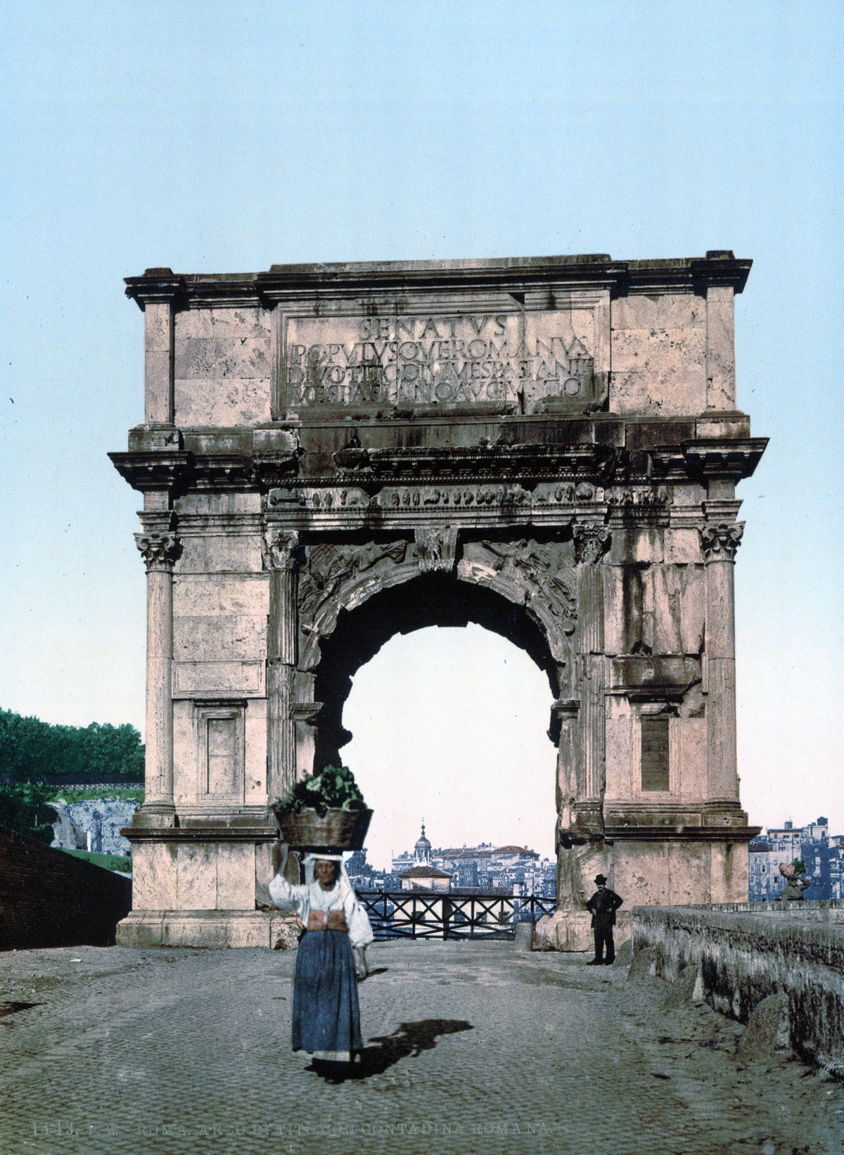 1890 Рим Триумфальная арка Тита на древней Священной дороге..jpg