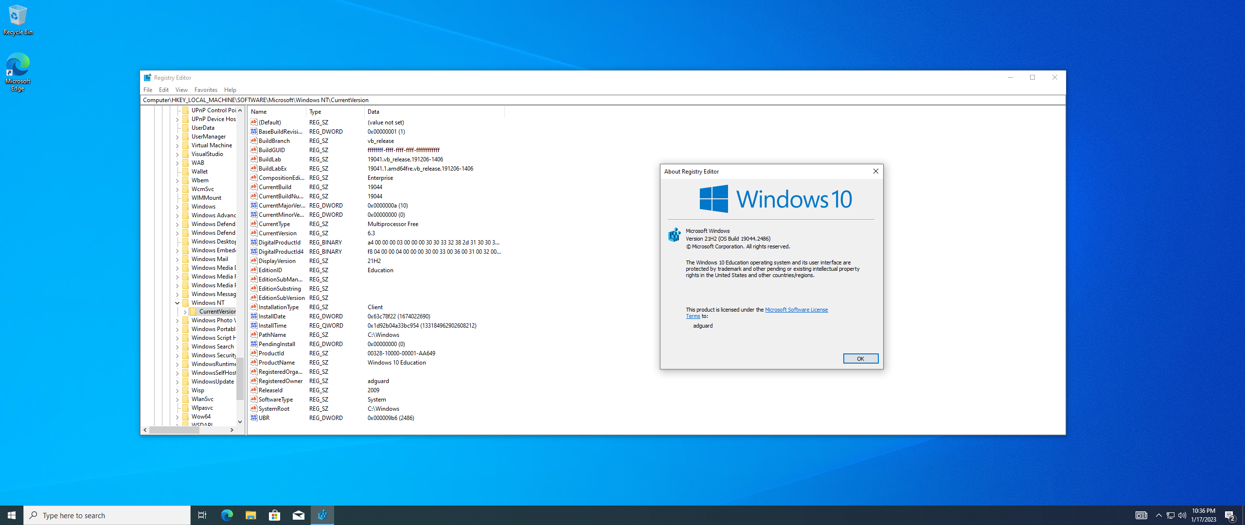Microsoft Windows 10.0.19044.2486, Version 21H2 (Updated January 2023) - Оригинальные образы от Microsoft MSDN [En]