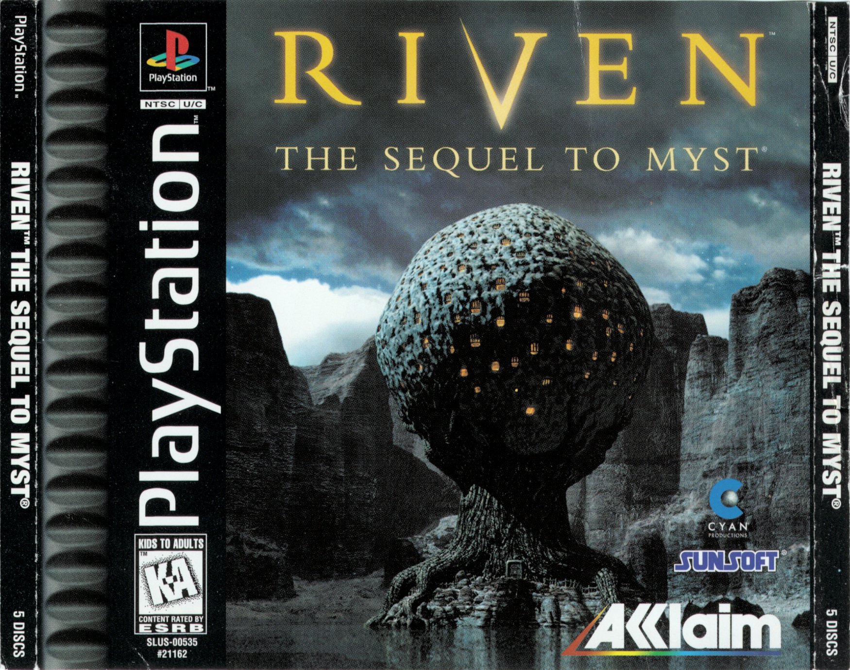 Jeu Riven : La Suite De Myst – Version PAL Française – PS1 PlayStation – État Correct