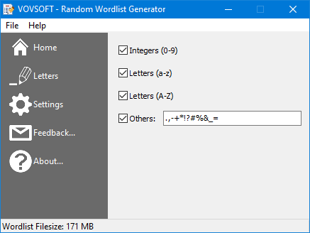 VovSoft Random Wordlist Generator 1.3 1de4379b05197f7731e2991d29f8c138