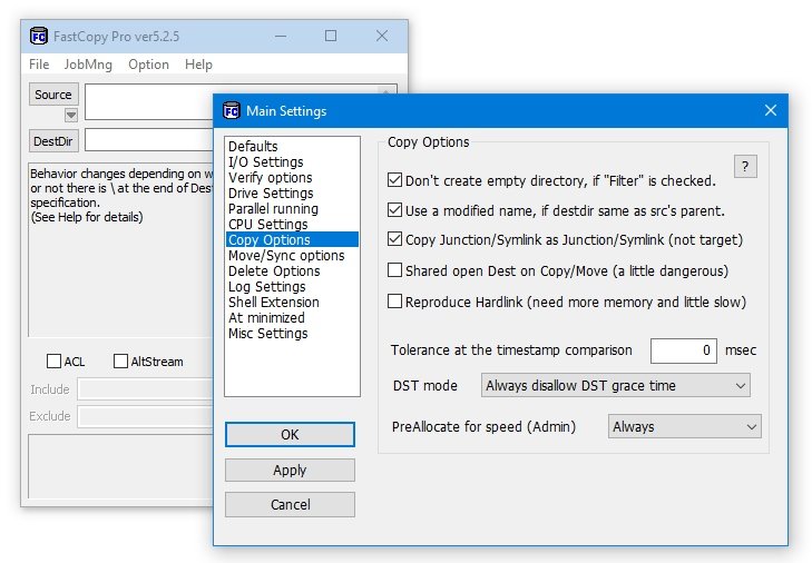 FastCopy Pro 5.5.0 7fe03ad5fb8241640bb64b7ffda70ced