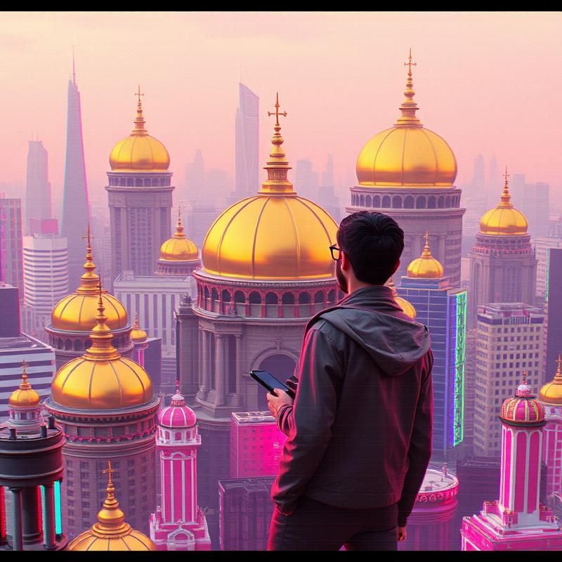 vaporwave style AI art