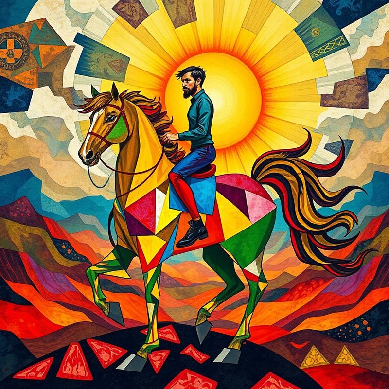 cubism style AI art