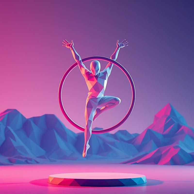 low poly style AI art