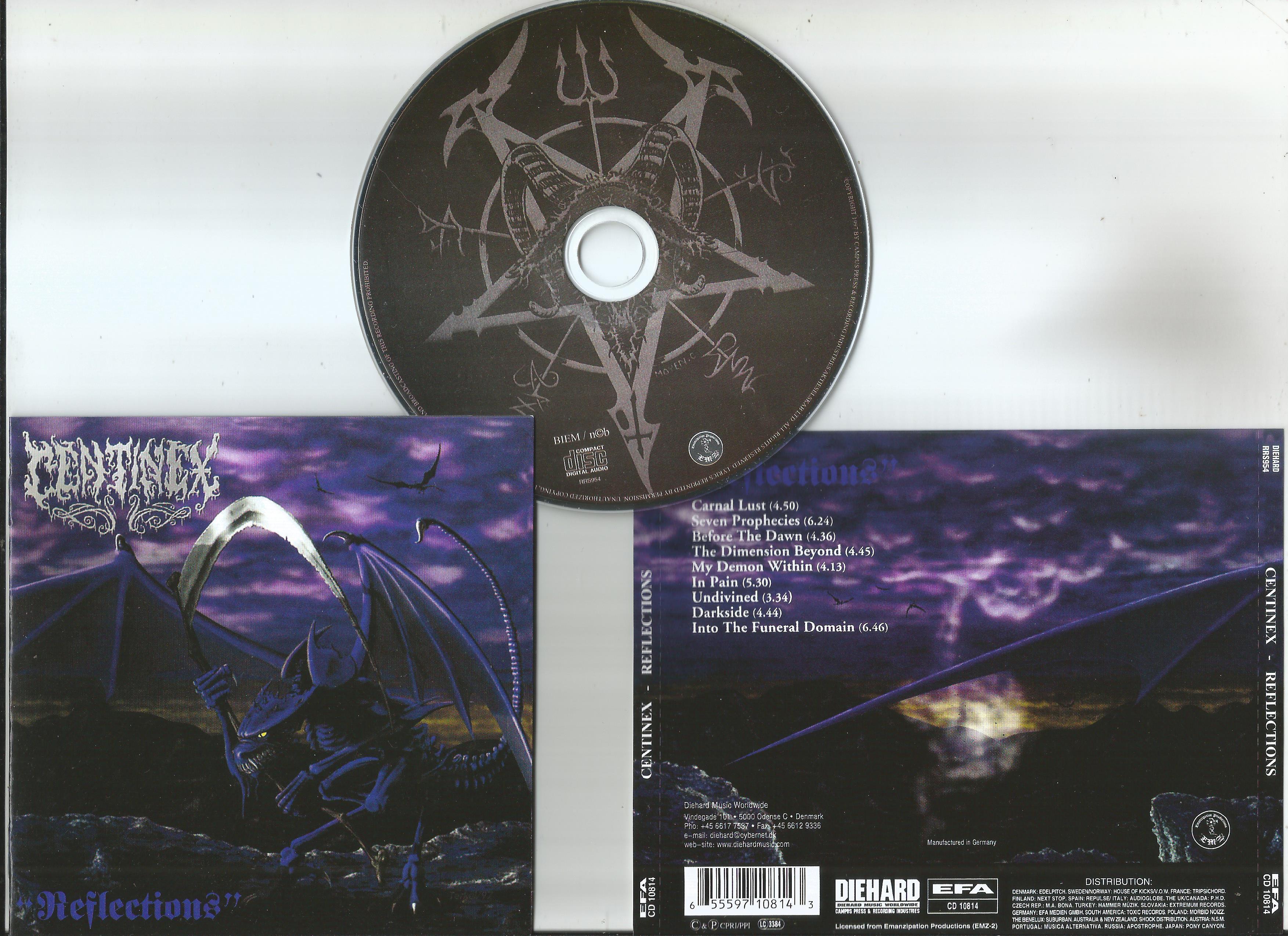 centinex reflections (8page booklet with lyrics)