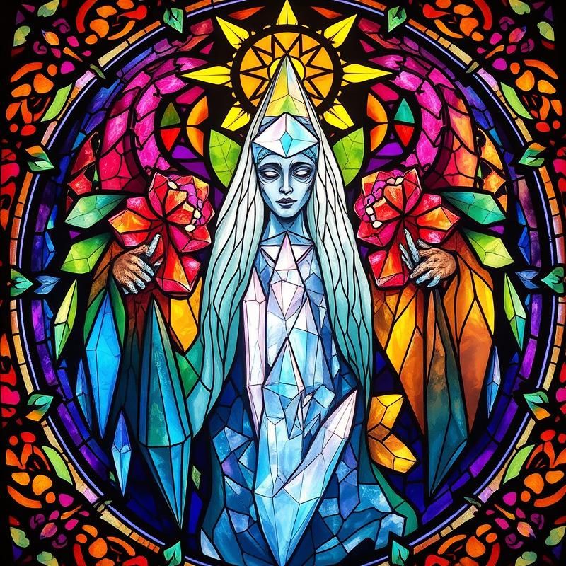 stained glass style AI art