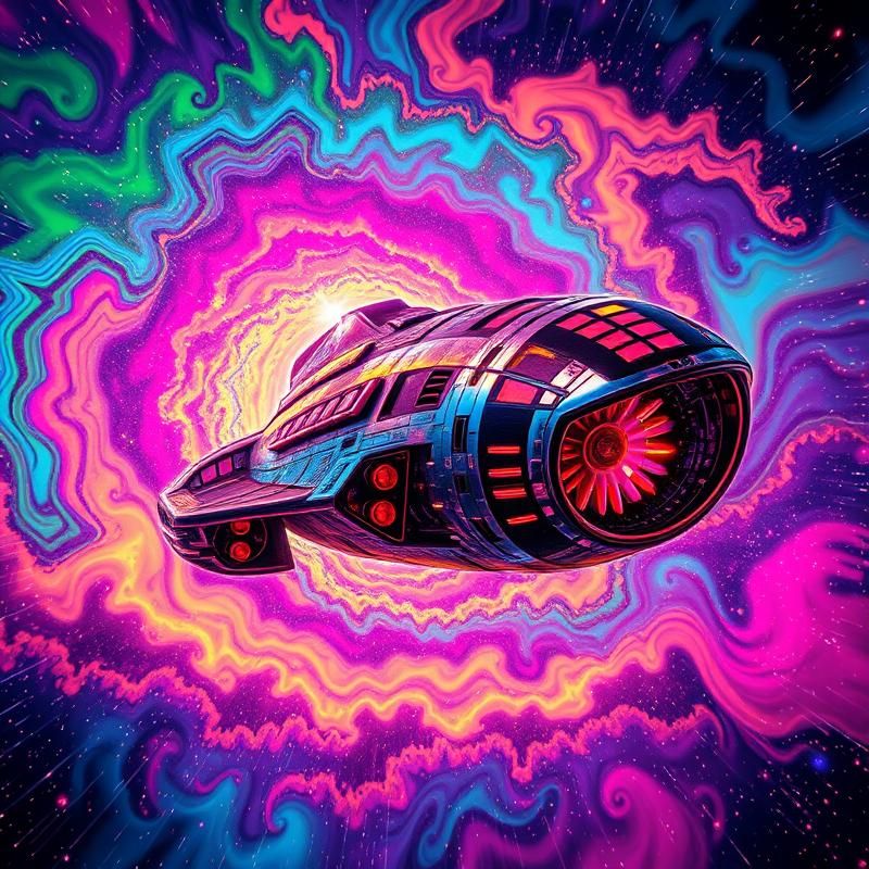 psychedelic style AI art