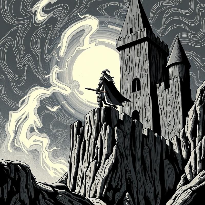 woodcut style AI art