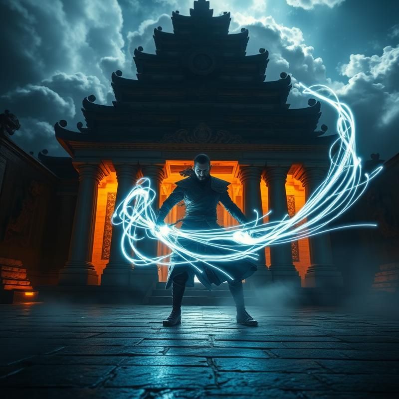 light painting style AI art