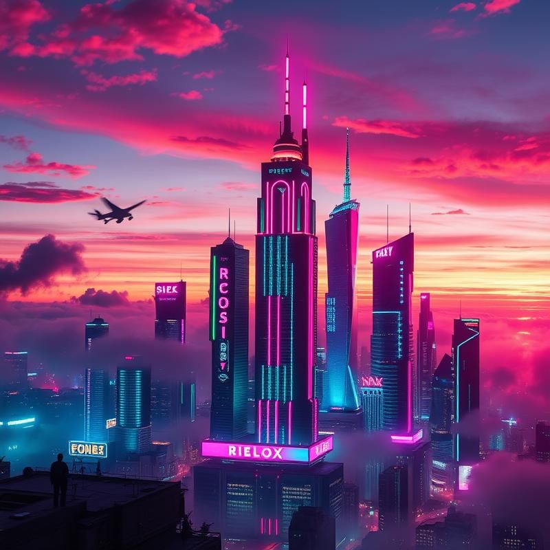 neon art style AI art