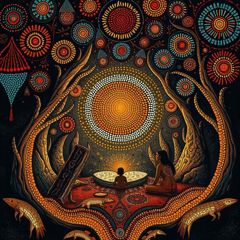aboriginal art style AI art
