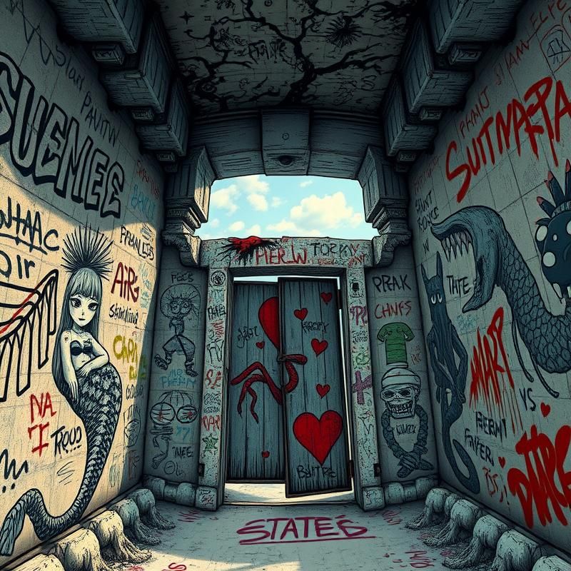 lowbrow art style AI art