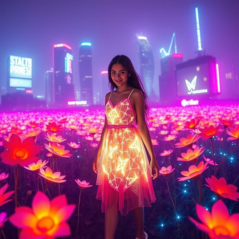 neon art style AI art