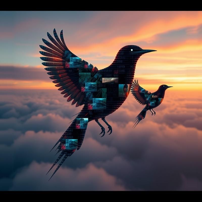 glitch art style AI art