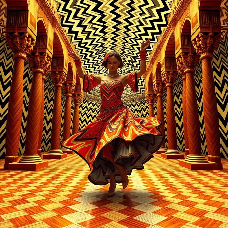 op art style AI art
