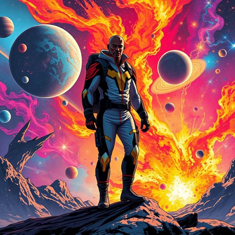 comic book style AI art