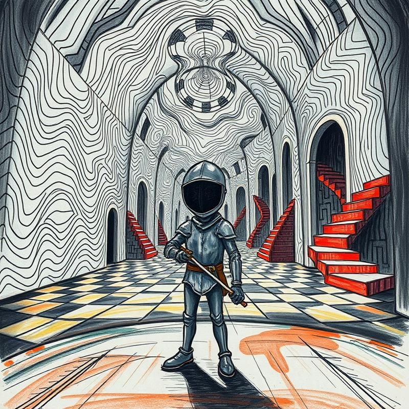 outsider art style AI art