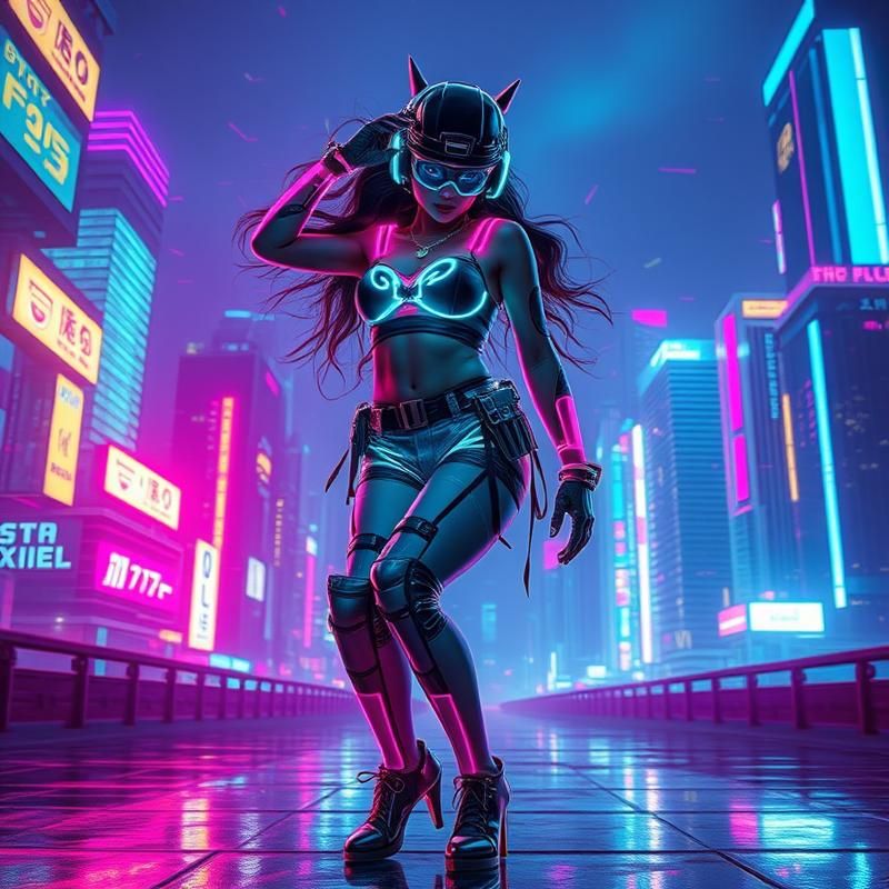synthwave style AI art