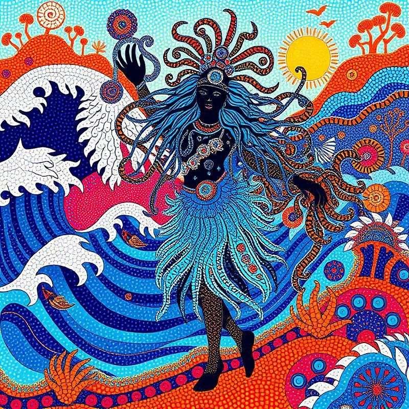aboriginal art style AI art