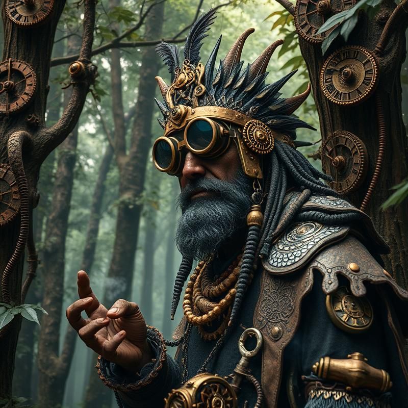 steampunk style AI art