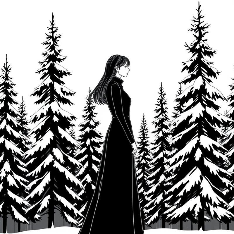 line art style AI art