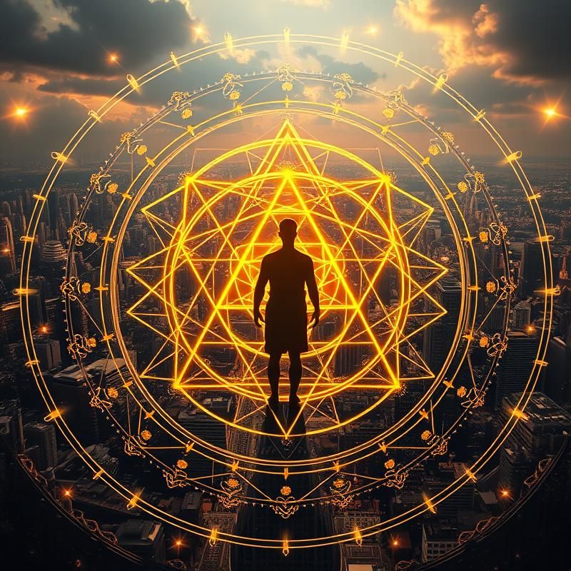 sacred geometry style AI art