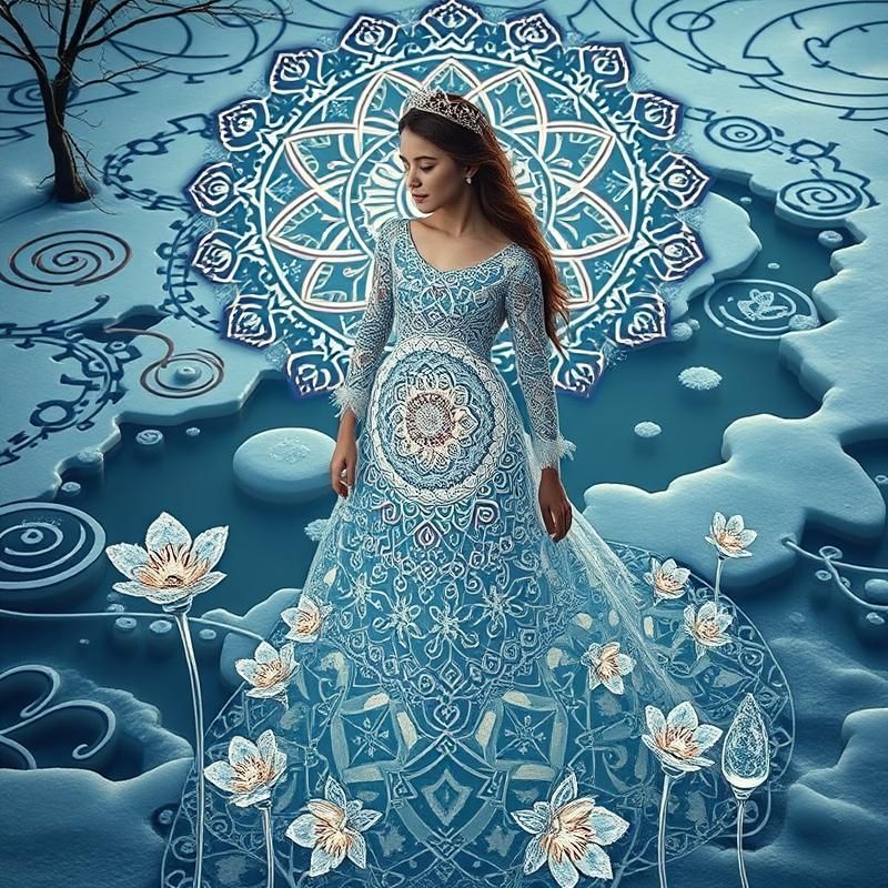 sacred geometry style AI art
