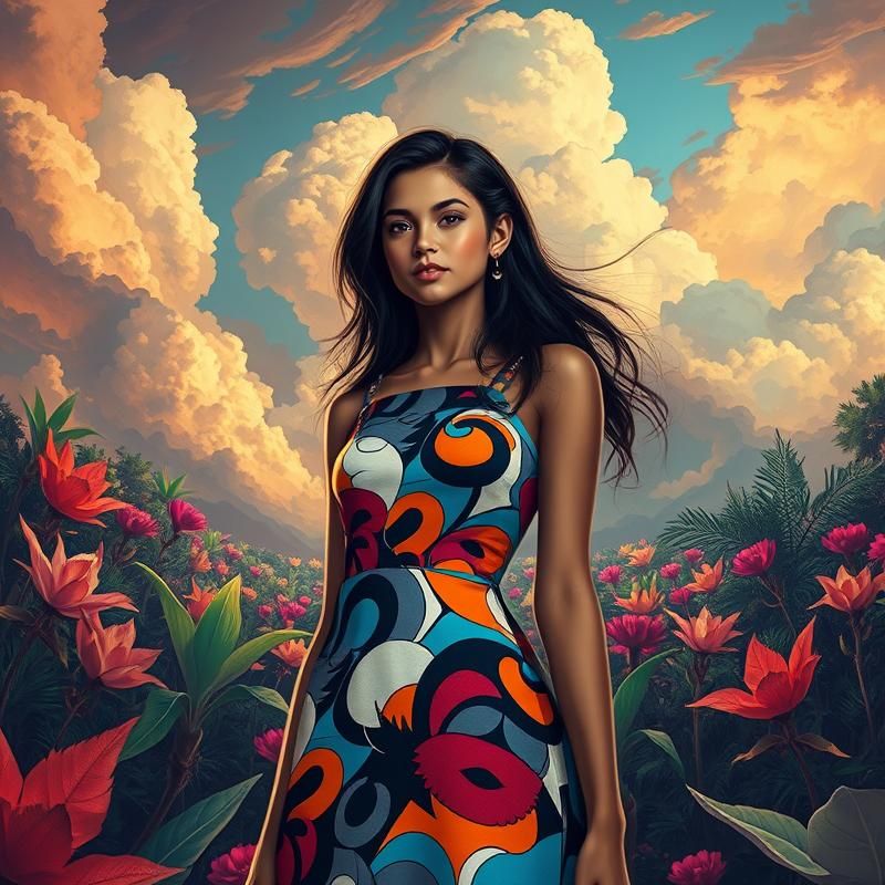 contemporary style AI art