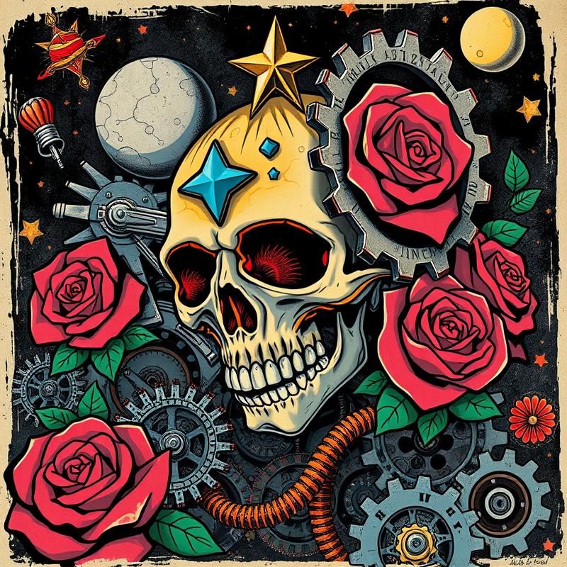lowbrow art style AI art